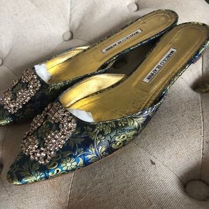 Manolo Blahnik Hangisi Mule flats size 40.5